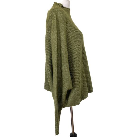 Able Women’s Sweater Heather Green Slouchy Comfy Pullover Mock Neck Harriet 1X - Picture 5 of 11